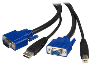 Startech.com 2-In-1 Universal USB KVM Cable - Video / USB Cable - 4.6 M STANET111