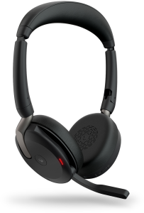 Jabra EVOLVE2 65 Flex Ms Stereo-Headset-On-Ear-Bluetooth-Wireless-Active Noise Cancelling-USB-C-Blac JABSPK568